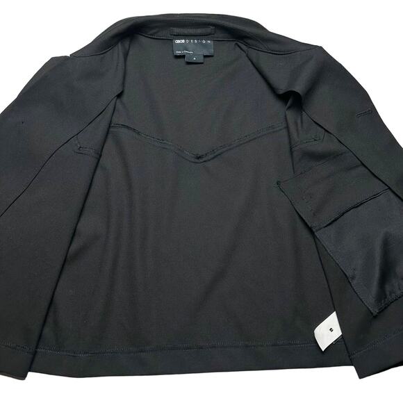 ASOS Design | Men | Black Smart Cropped Light Trucker Jacket | Size Medium - Picture 8 of 12